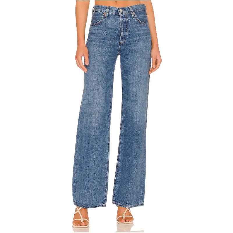 Citizens Of Humanity Revolve Aninna Pinnacle Wide Leg Medium Wash Jeans 29 $238